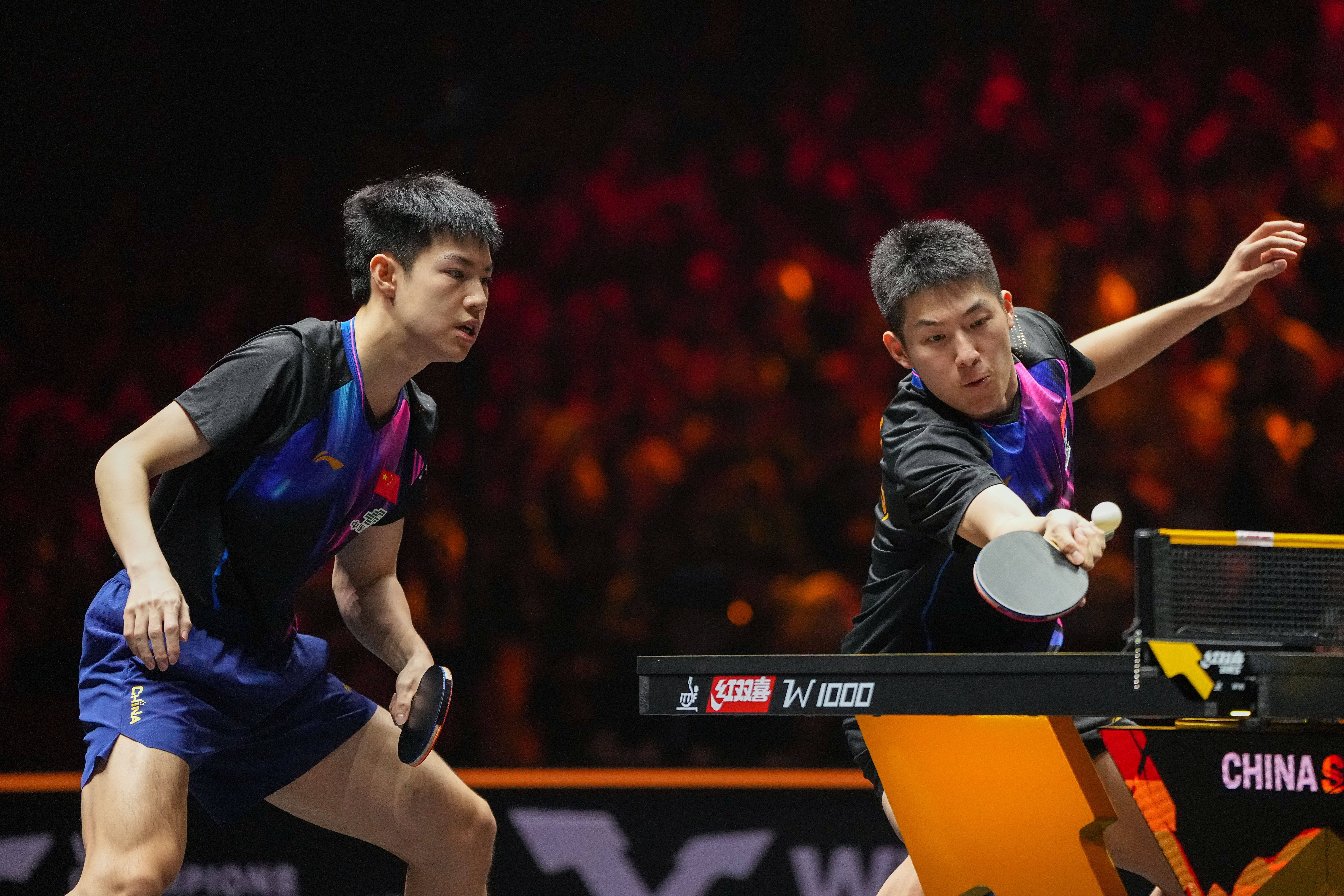 （体育）乒乓球——WTT中國(guó)大(dà)满贯赛：王楚(chǔ)钦/林诗栋晋级男双决赛